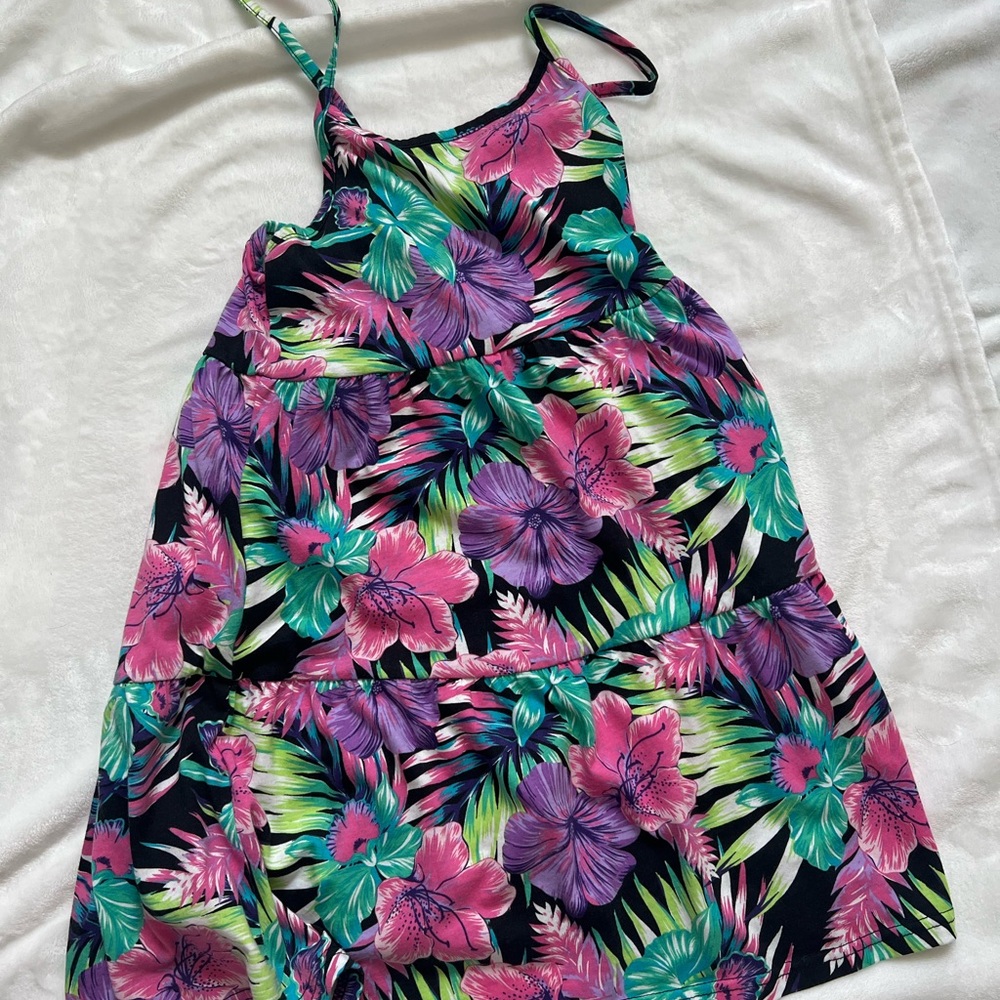 Floral Tropical Girls Print Dress